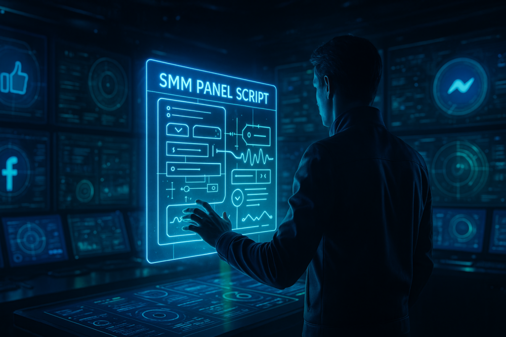SMM panel script for Facebook services illustration