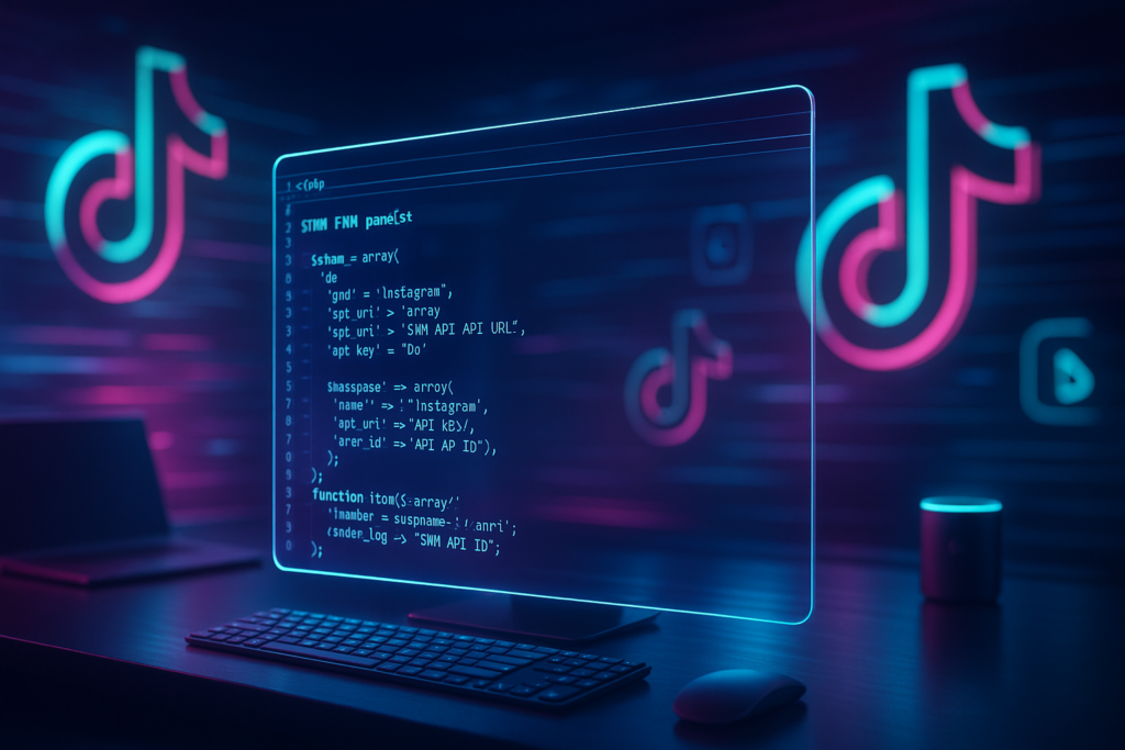SMM panel script for TikTok services illustration