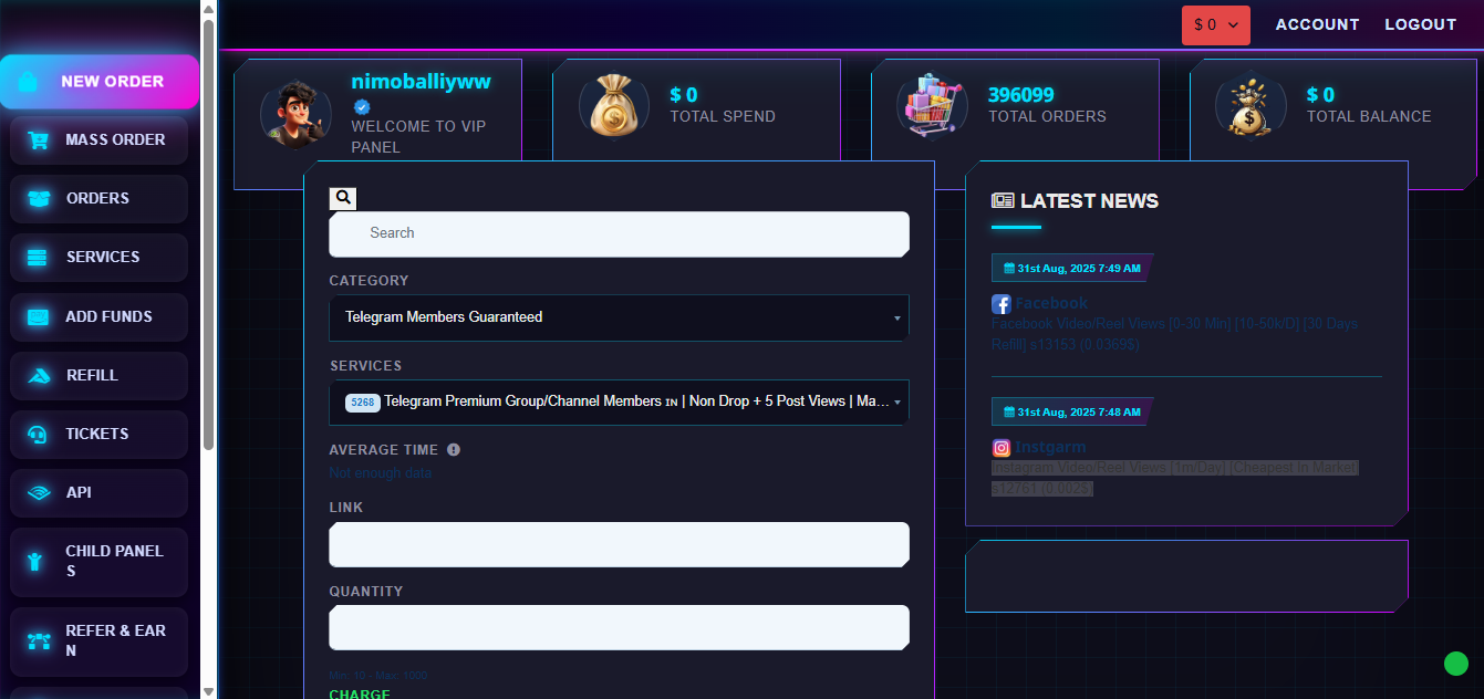 Yeti SMM Panel Script