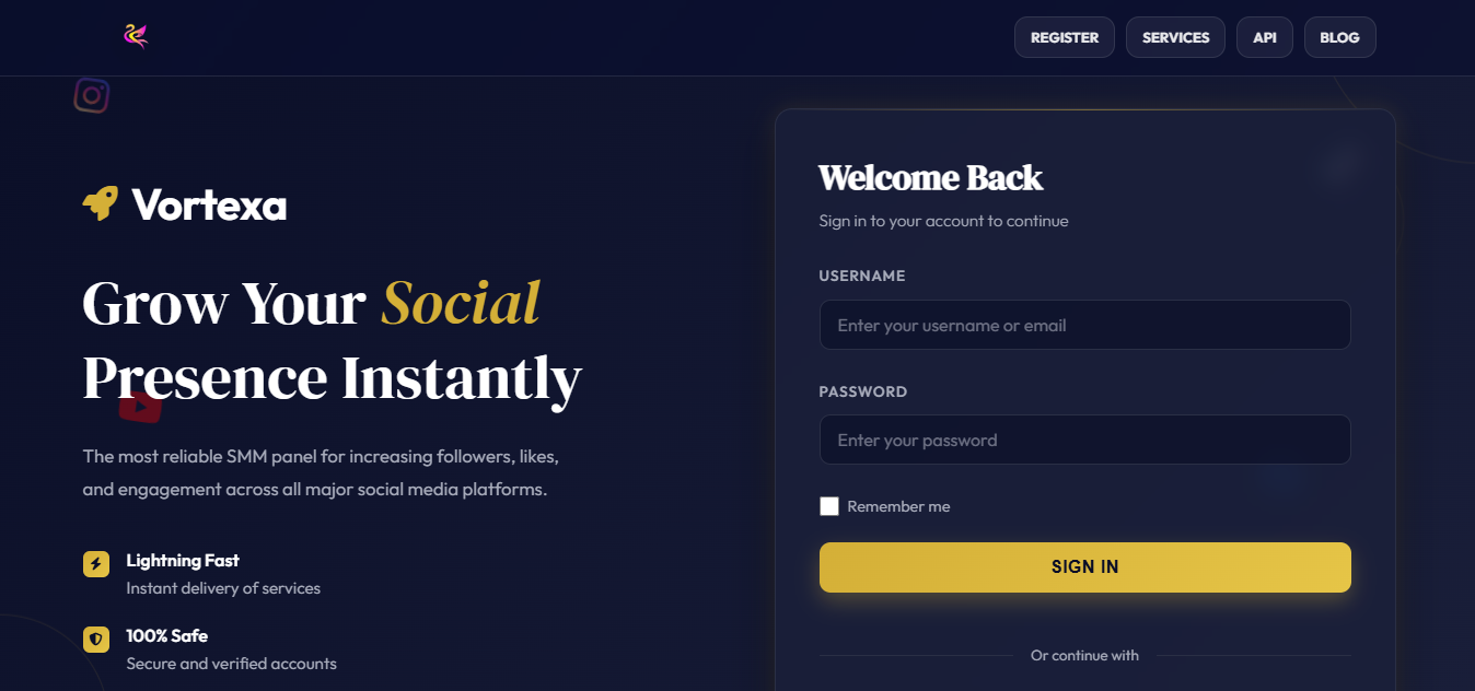 Vortexa Premium SMM Panel Script